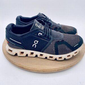 On Cloud Running Shoes Women 8 Gray Black Mesh Trail Trainers Sneakers